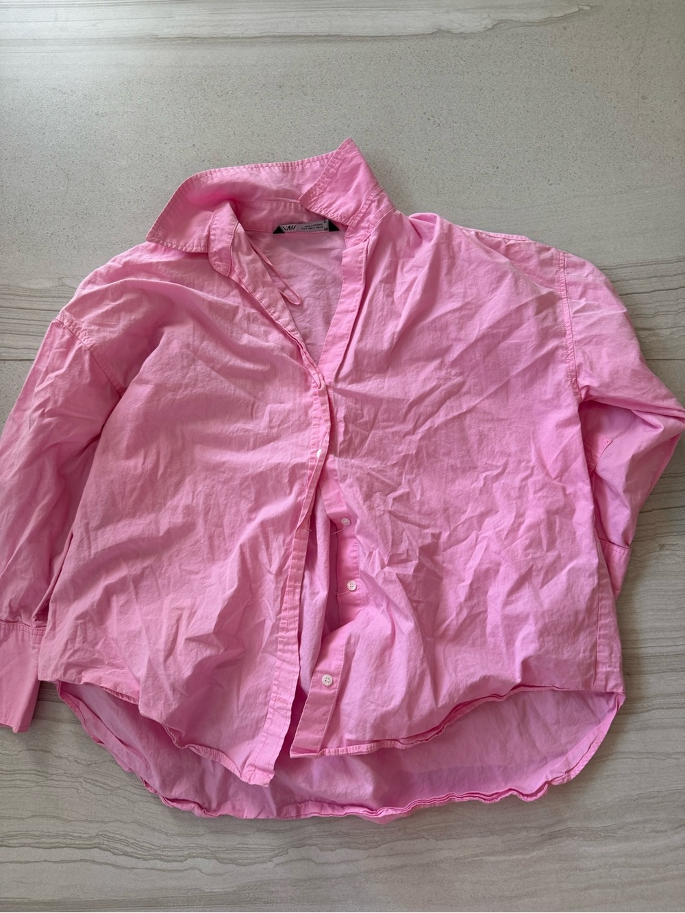 Zara Pink Button-Down Shirt